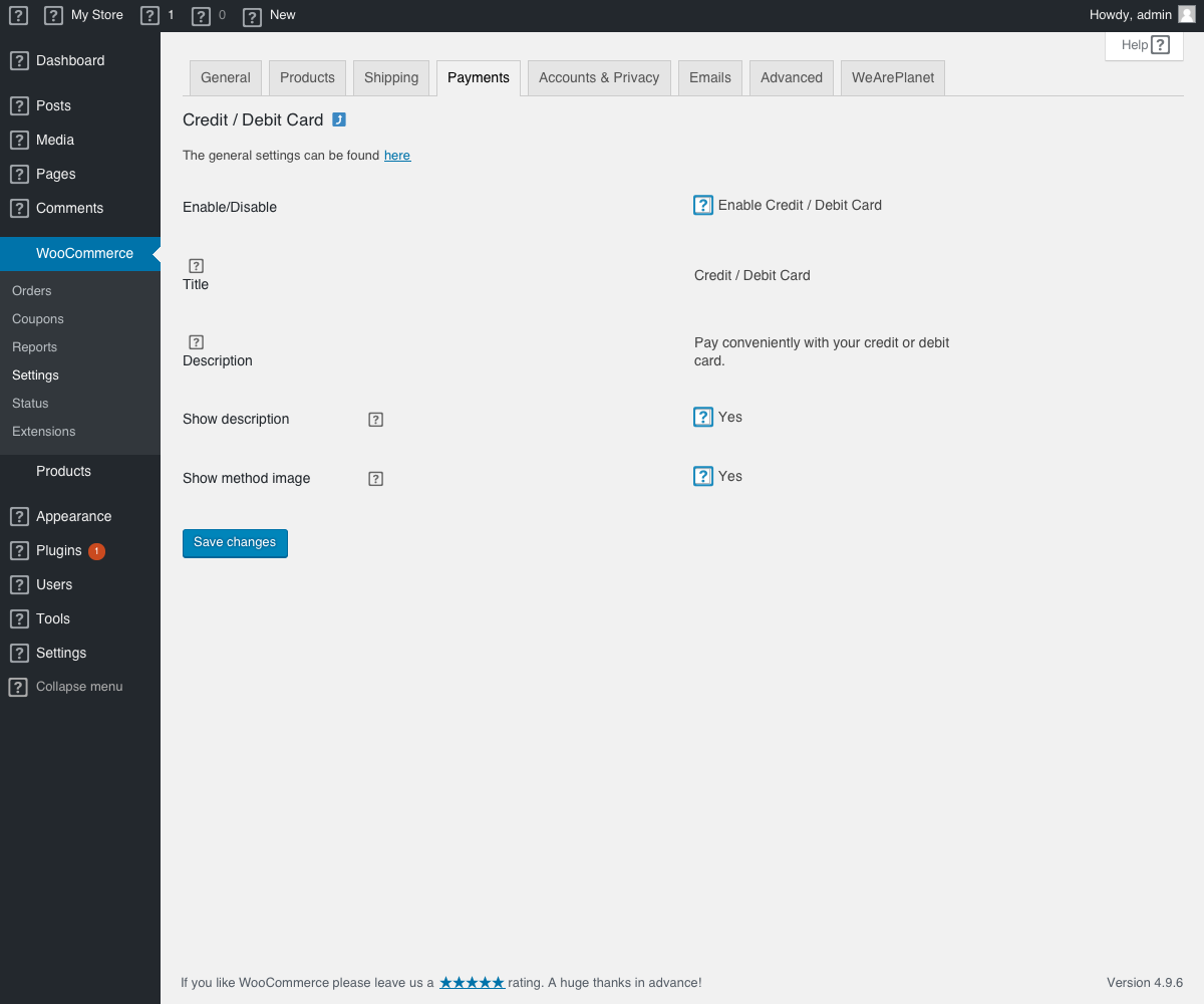 Method Settings